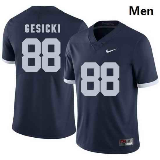 Men Penn State Nittany Lions 88 Mike Gesicki Navy College Football Jersey II